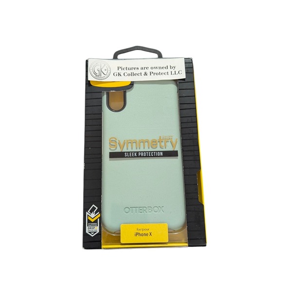 R7N Phone Case for iPhone X /‎ Xs - Light Green/Gray By Ottorbox Symmetry Model - Picture 1 of 1